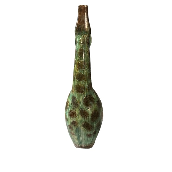 Vintage Giraffe Pottery Vase – Unique Mid-Century Modern Décor - Picture 4 of 10